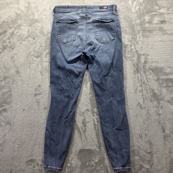 Kut From The Kloth Jeans Womens 8 Connie High Rise Ankle Skinny Med Wash Fringe - Picture 2 of 10